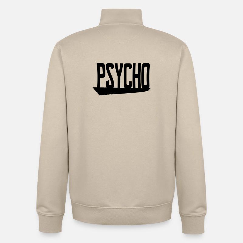 psycho - Sweat zippé unisexe en coton bio Stanley/Stella - beige crème