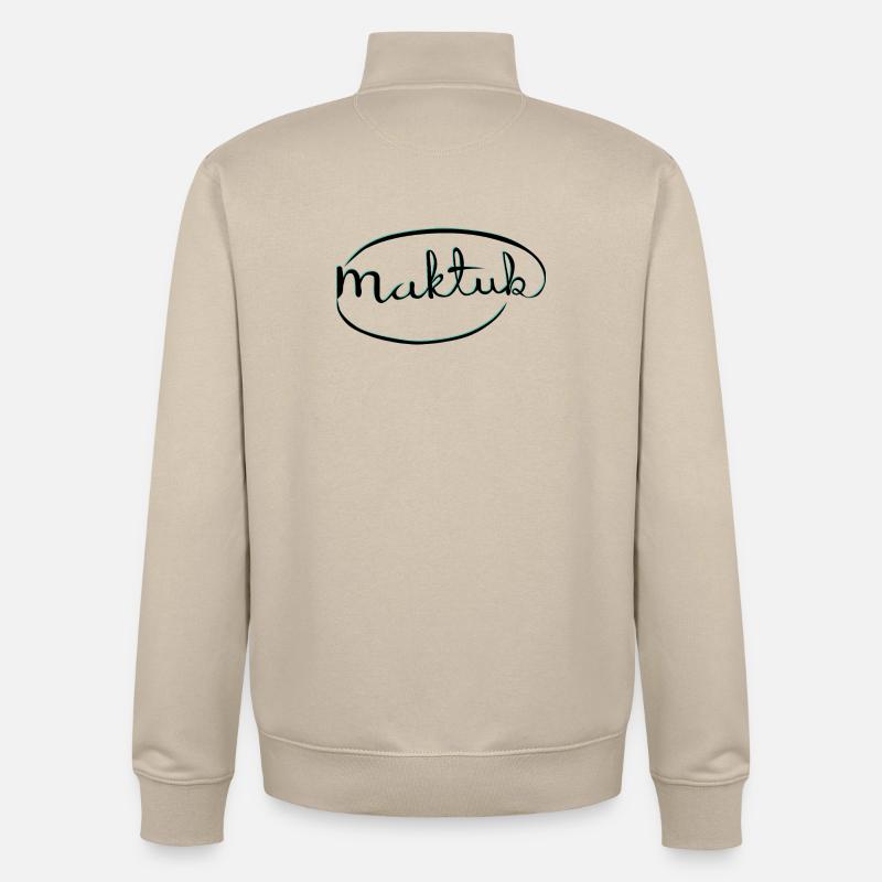 MakeKita Mint Script - Unisex Organic Zip Sweatshirt by Stanley/Stella - desert dust