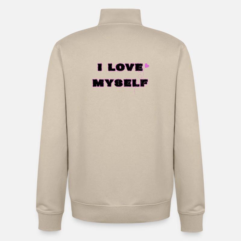 L’amour de soi, je m’aime moi-même - Sweat zippé unisexe en coton bio Stanley/Stella - beige crème