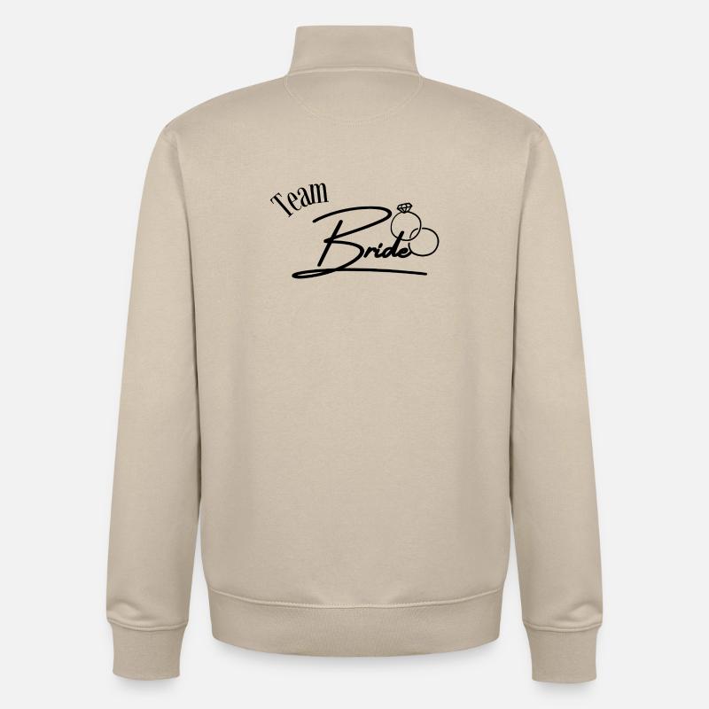 Équipe Bride - Sweat zippé unisexe en coton bio Stanley/Stella - beige crème