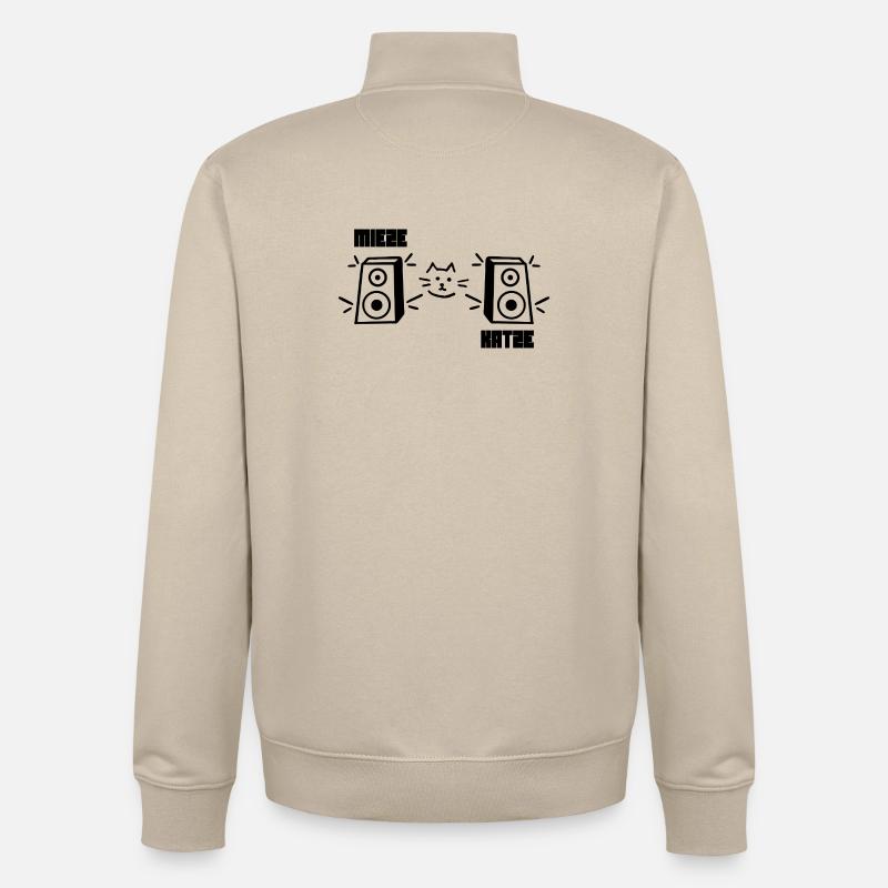 Kitty Cat Rave Techno - Unisex Organic Zip Sweatshirt by Stanley/Stella - desert dust