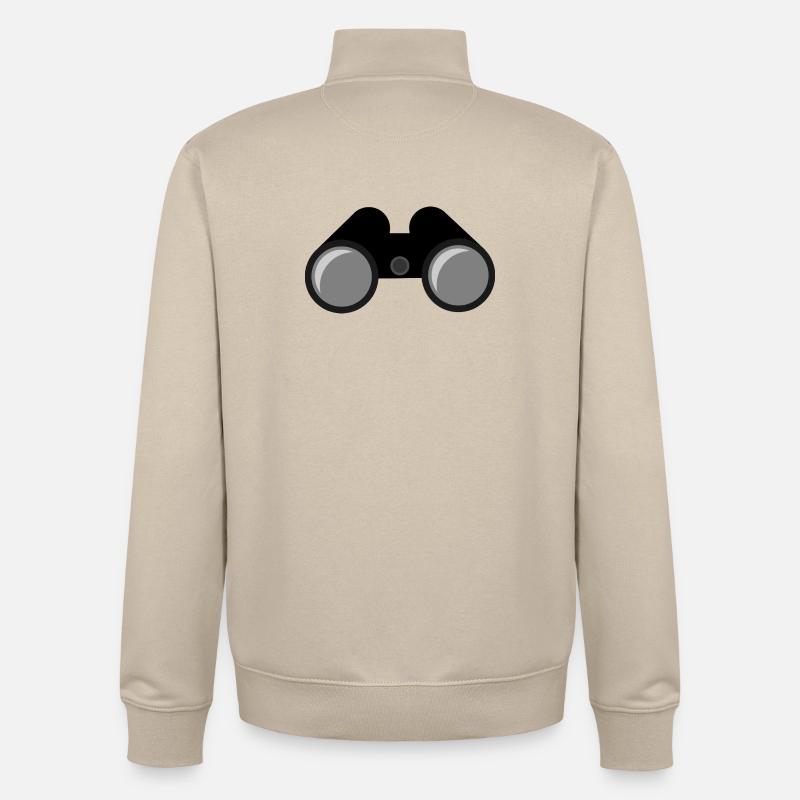 Binoculars - Unisex Organic Zip Sweatshirt by Stanley/Stella - desert dust