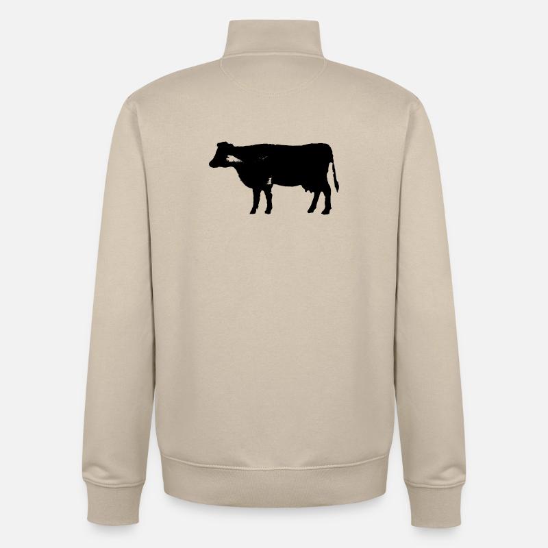 Kuh - Unisex Organic Zip Sweatshirt von Stanley/Stella - Cremebeige