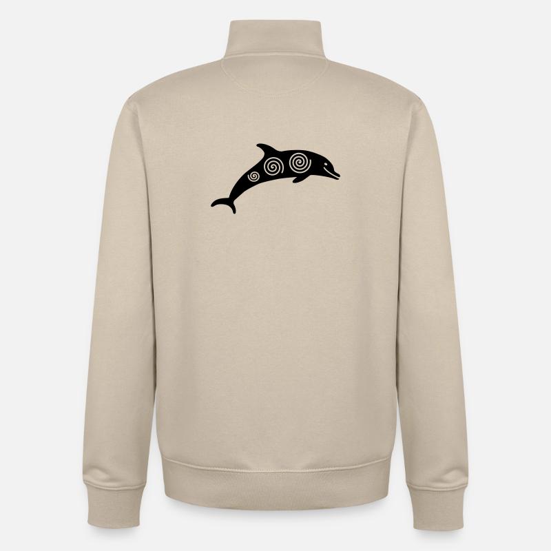 Delfin - Unisex Organic Zip Sweatshirt von Stanley/Stella - Cremebeige