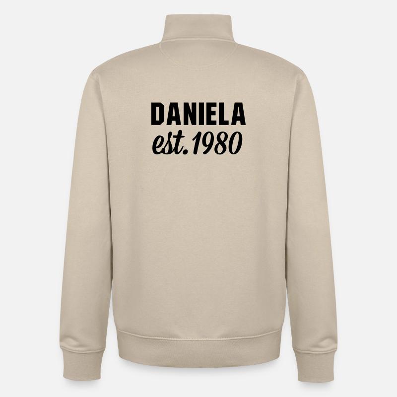Daniela est 1980 - Unisex Organic Zip Sweatshirt von Stanley/Stella - Cremebeige