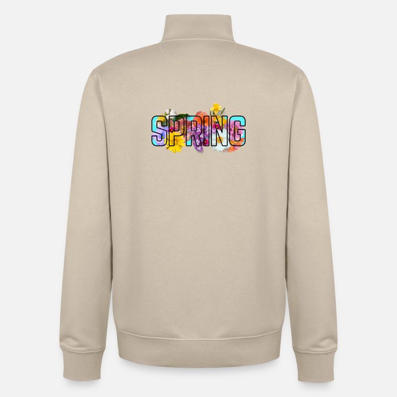 Blue Spring - Unisex Organic Zip Sweatshirt by Stanley/Stella - desert dust