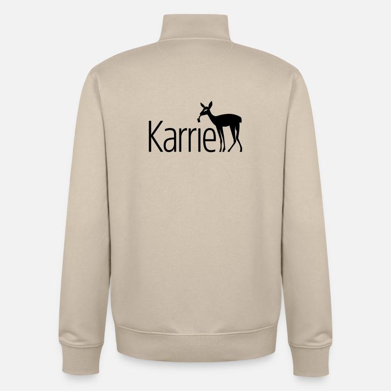 KarrieREH Karriere - Unisex Organic Zip Sweatshirt von Stanley/Stella - Cremebeige