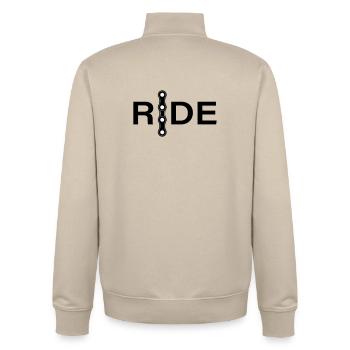 Kettenlinien Minimal-Design - Unisex Organic Zip Sweatshirt von Stanley/Stella - Cremebeige - Hinten - AI Model Male 185 dark (185cm)