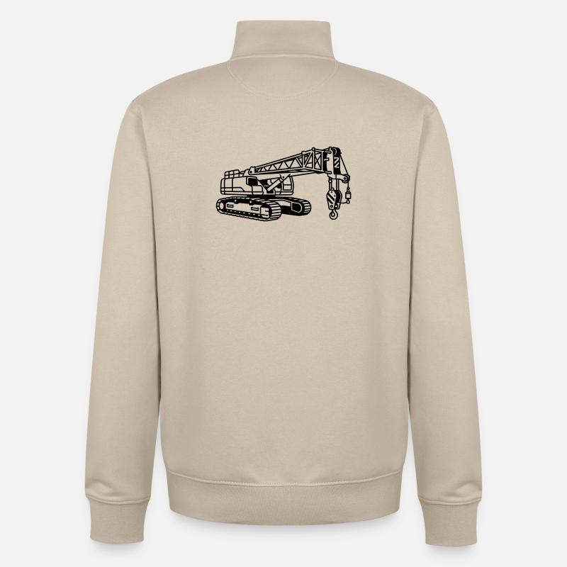 Kranmaschine - Unisex Organic Zip Sweatshirt von Stanley/Stella - Cremebeige