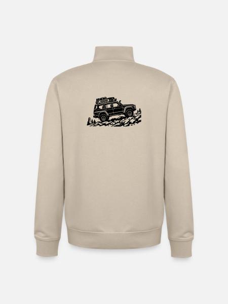 La puissance du sentier – tout-terrain - Sweat zippé unisexe en coton bio Stanley/Stella - beige crème