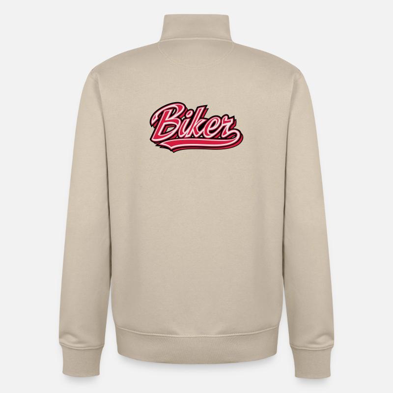 Biker - Sweat zippé unisexe en coton bio Stanley/Stella - beige crème