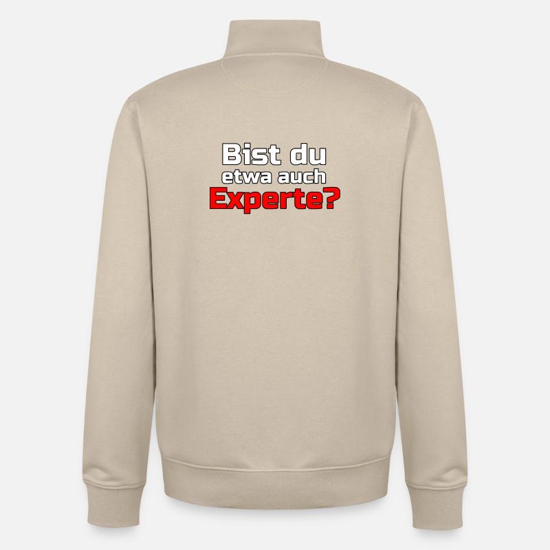 Experte Profi Arbeit Virus Sprüche - Unisex Organic Zip Sweatshirt von Stanley/Stella - Cremebeige