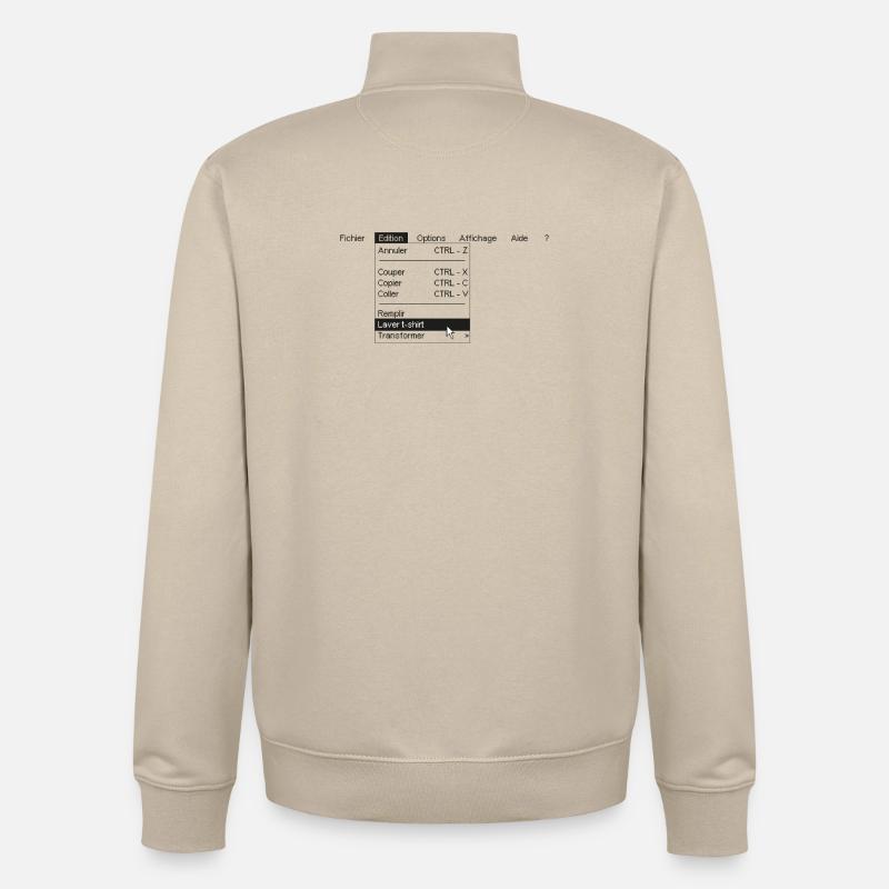 Menu informatique - Sweat zippé unisexe en coton bio Stanley/Stella - beige crème