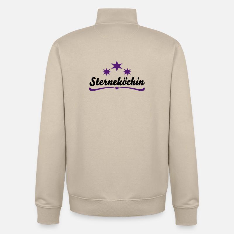 Cadeaux pour un bon cuisinier - Sweat zippé unisexe en coton bio Stanley/Stella - beige crème