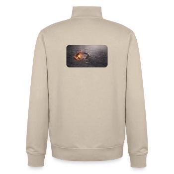 Hufspur im Ascheboden - Unisex Organic Zip Sweatshirt von Stanley/Stella - Cremebeige - Hinten - AI Model Male 185 dark (185cm)