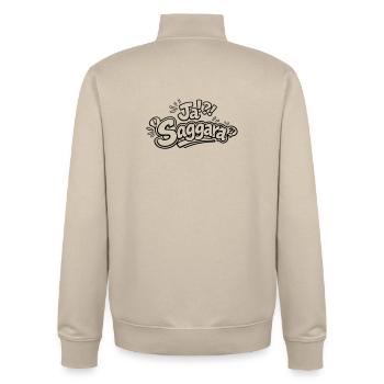 Ja Saggara - Unisex Organic Zip Sweatshirt von Stanley/Stella - Cremebeige - Hinten - AI Model Male 185 dark (185cm)