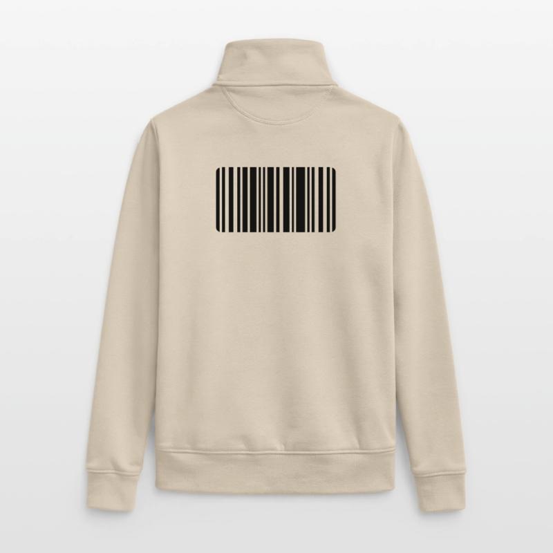 code barre Sweat zippé unisexe en coton bio Stanley/Stella