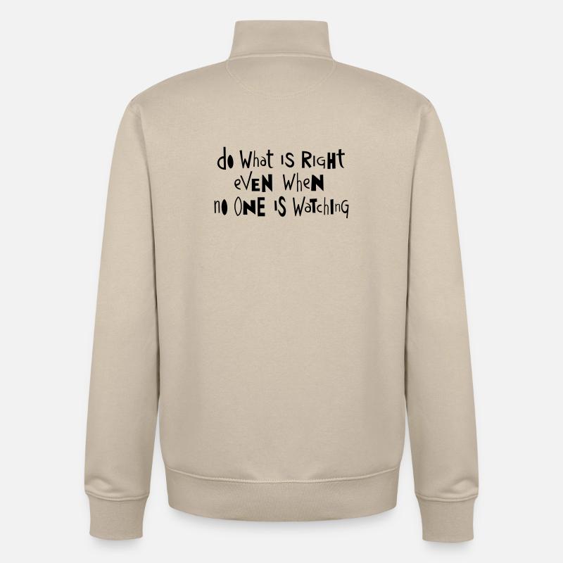 Faites ce que ... par Cean - Sweat zippé unisexe en coton bio Stanley/Stella - beige crème