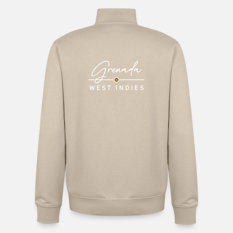 Grenada - West Indies - Karibik - Unisex Organic Zip Sweatshirt von Stanley/Stella - Cremebeige