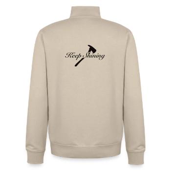 Keep Shining  - Unisex Organic Zip Sweatshirt von Stanley/Stella - Cremebeige - Hinten - AI Model Male 185 dark (185cm)