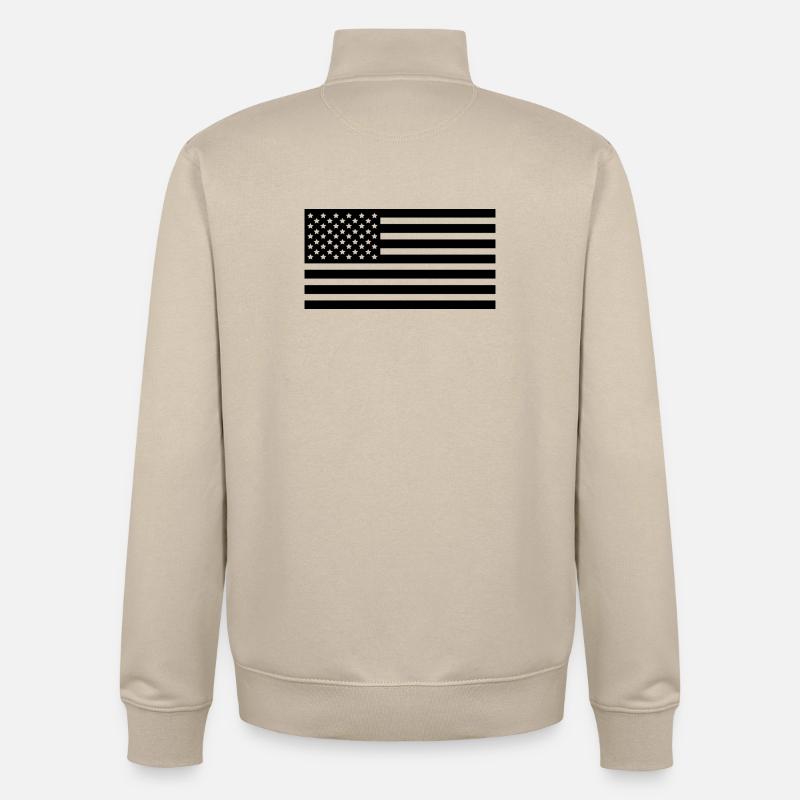 Utiliser des drapeaux - Sweat zippé unisexe en coton bio Stanley/Stella - beige crème