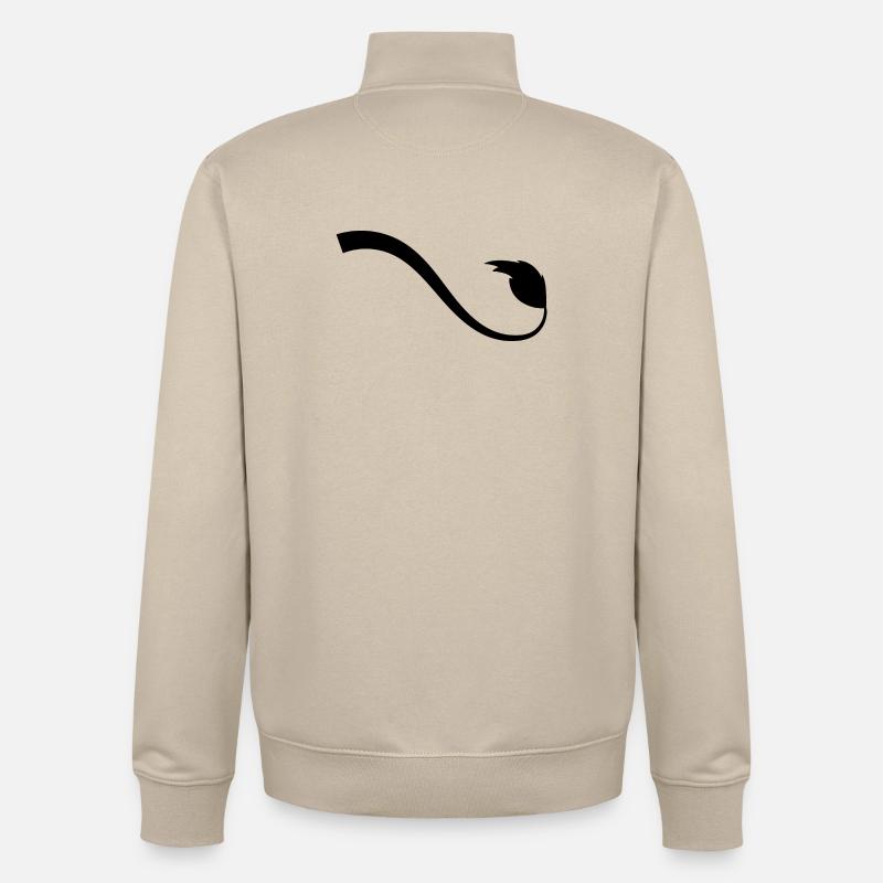 Queue de lion - Sweat zippé unisexe en coton bio Stanley/Stella - beige crème