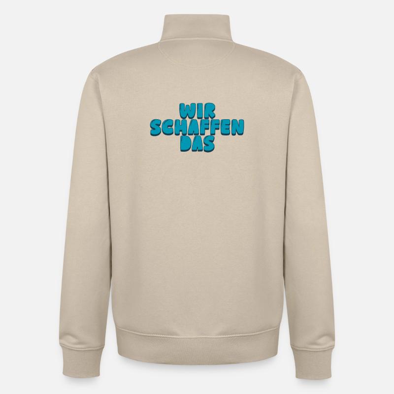 We can do it - Unisex Organic Zip Sweatshirt by Stanley/Stella - desert dust