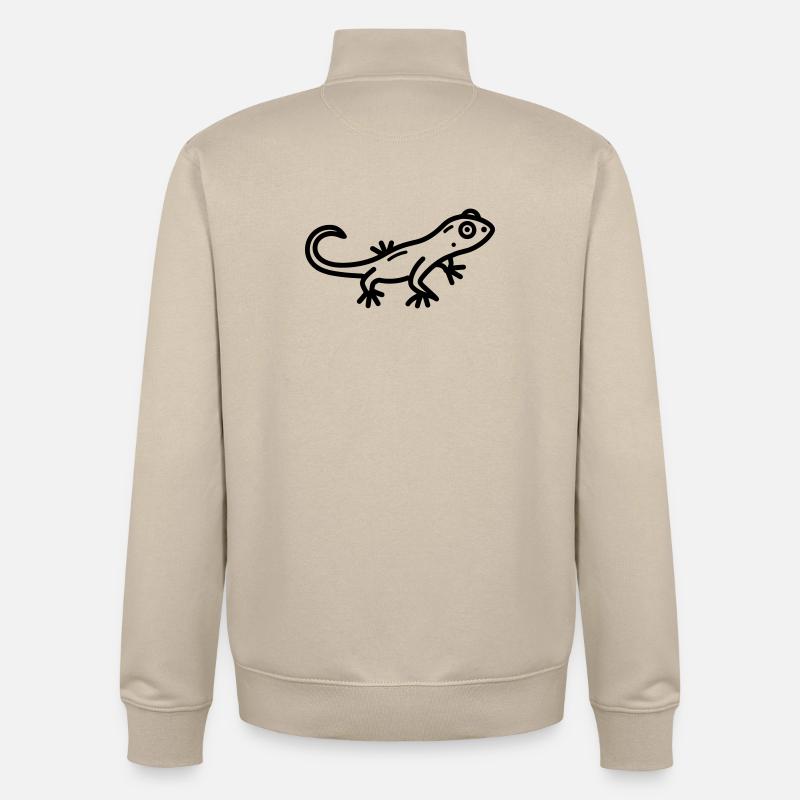 lizard - Unisex Organic Zip Sweatshirt by Stanley/Stella - desert dust