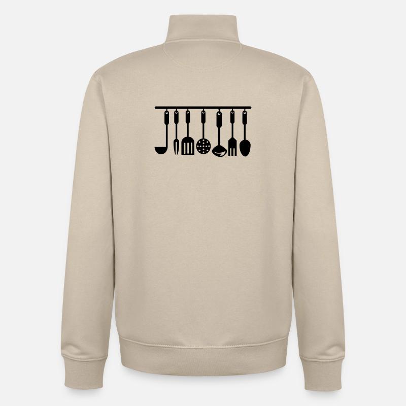 Kitchen utensils kitchen utensils - Unisex Organic Zip Sweatshirt by Stanley/Stella - desert dust