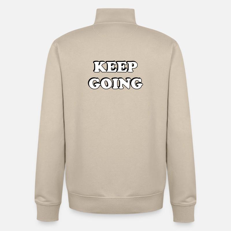 Keep Going Bold Typography - Unisex Organic Zip Sweatshirt by Stanley/Stella - desert dust