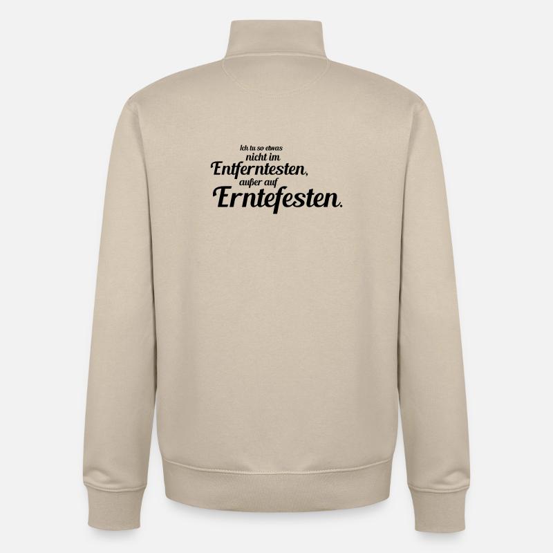 Erntefeste - Unisex Organic Zip Sweatshirt von Stanley/Stella - Cremebeige