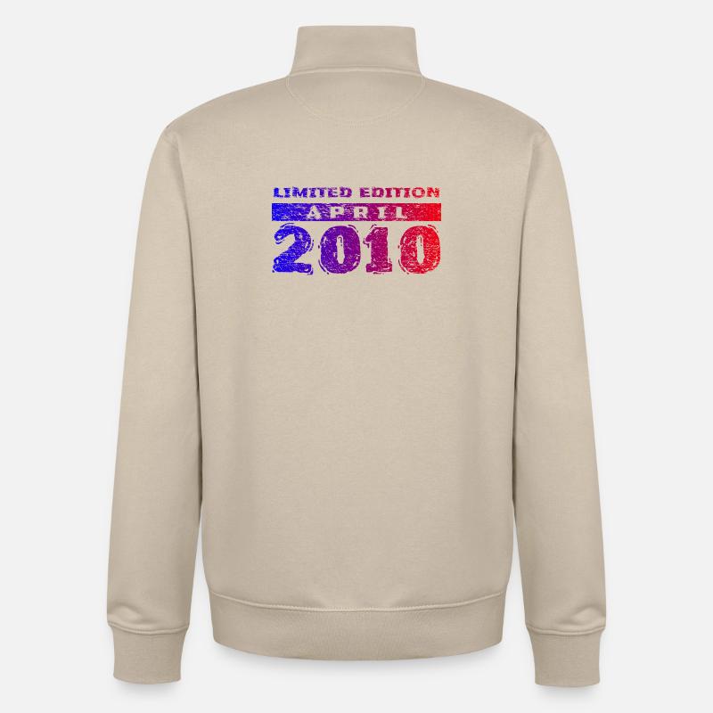16e anniversaire Édition limitée 04/2010 - Sweat zippé unisexe en coton bio Stanley/Stella - beige crème