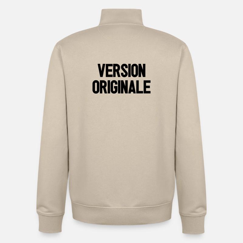VERSION ORIGINALE !   - Sweat zippé unisexe en coton bio Stanley/Stella - beige crème