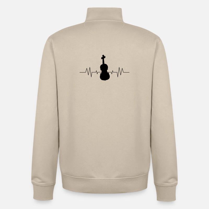 Violon Violon - Sweat zippé unisexe en coton bio Stanley/Stella - beige crème