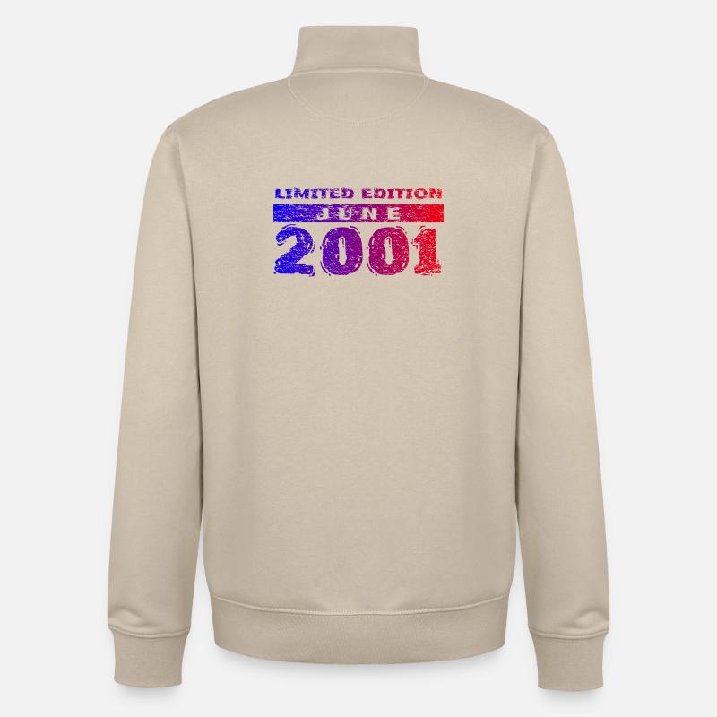 25e anniversaire Édition Limitée 06/2001 - Sweat zippé unisexe en coton bio Stanley/Stella - beige crème