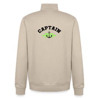 Anker Captain - Unisex Organic Zip Sweatshirt von Stanley/Stella - Cremebeige - Hinten - AI Model Male 185 dark (185cm)
