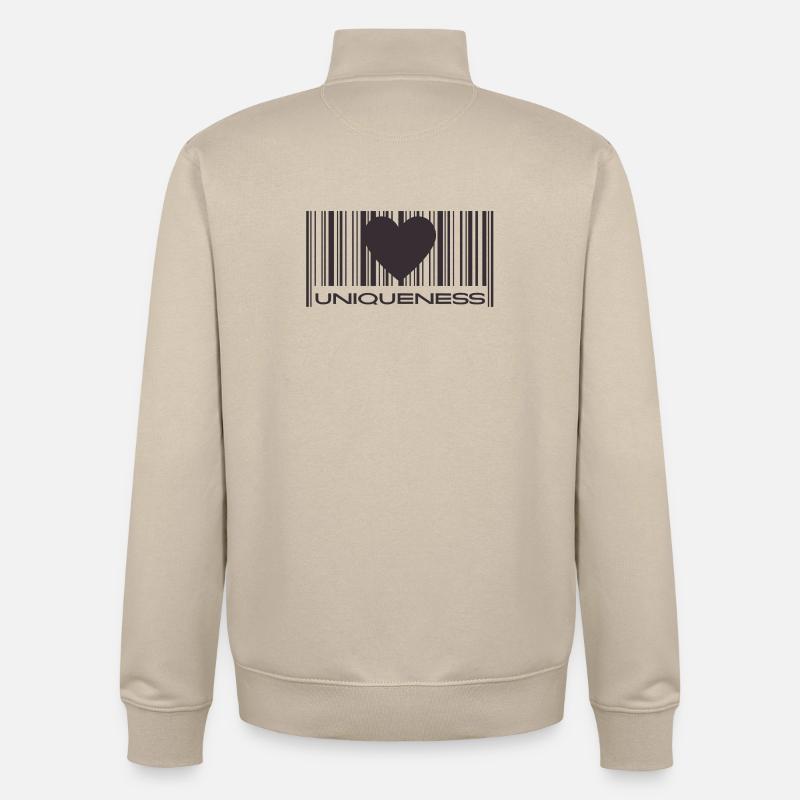 Uniqueness - Unisex Organic Zip Sweatshirt von Stanley/Stella - Cremebeige