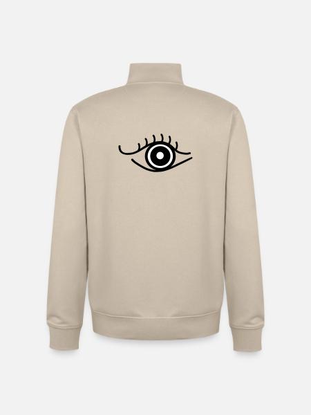 Auge_sw - Unisex Organic Zip Sweatshirt von Stanley/Stella - Cremebeige