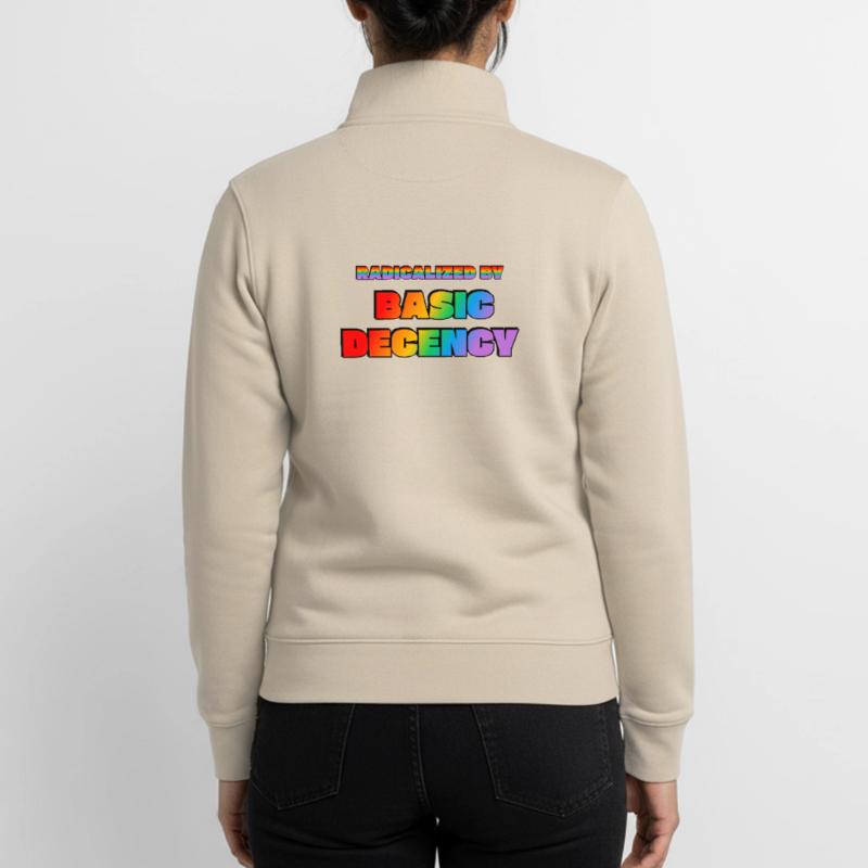 Radicalized by Basic Decency Unisex Organic Zip Sweatshirt by Stanley/Stella