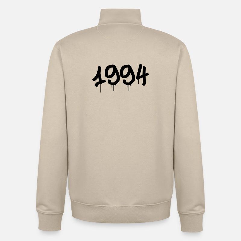 Graffiti : 1994 - Sweat zippé unisexe en coton bio Stanley/Stella - beige crème