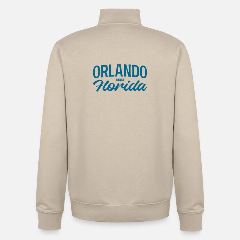 Orlando Florida Script Stil - Unisex Organic Zip Sweatshirt von Stanley/Stella - Cremebeige