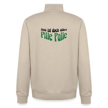 Pille Palle - Unisex Organic Zip Sweatshirt von Stanley/Stella - Cremebeige - Hinten - AI Model Male 185 dark (185cm)