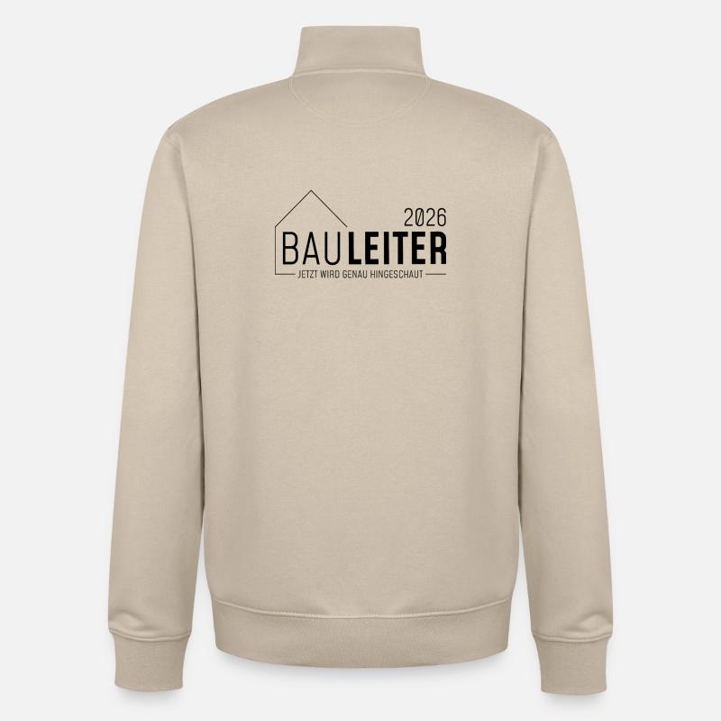 Bauleiterin 2026 - jetzt wird genau hingeschaut - Unisex Organic Zip Sweatshirt von Stanley/Stella - Cremebeige