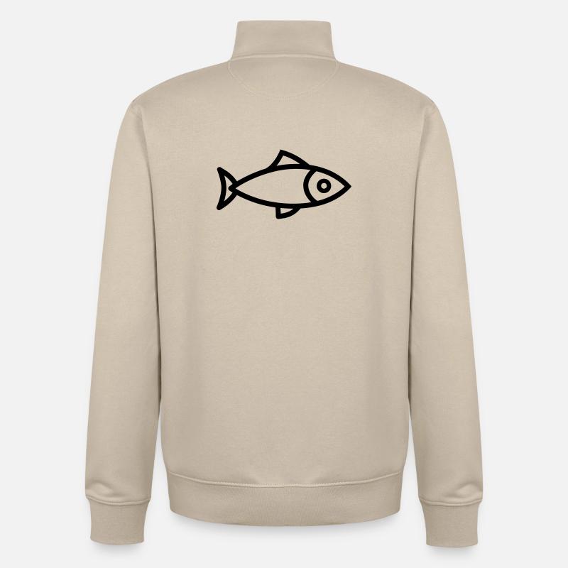 Hering - Unisex Organic Zip Sweatshirt von Stanley/Stella - Cremebeige