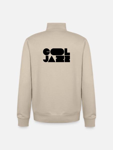 Bold cool jazz logo design - Unisex Organic Zip Sweatshirt by Stanley/Stella - desert dust
