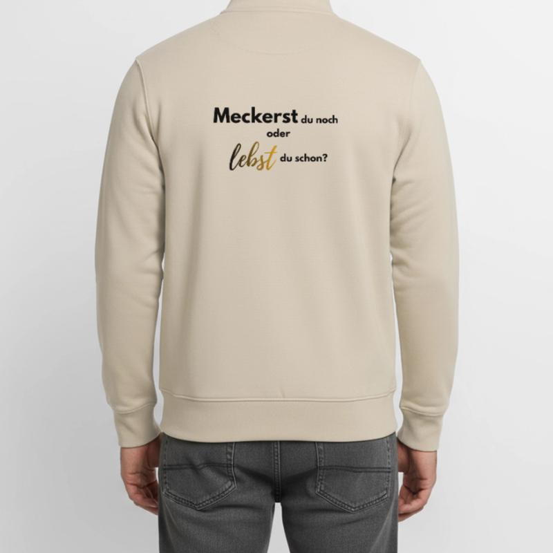 Meckerst du noch oder lebst du schon farbig Unisex Organic Zip Sweatshirt von Stanley/Stella