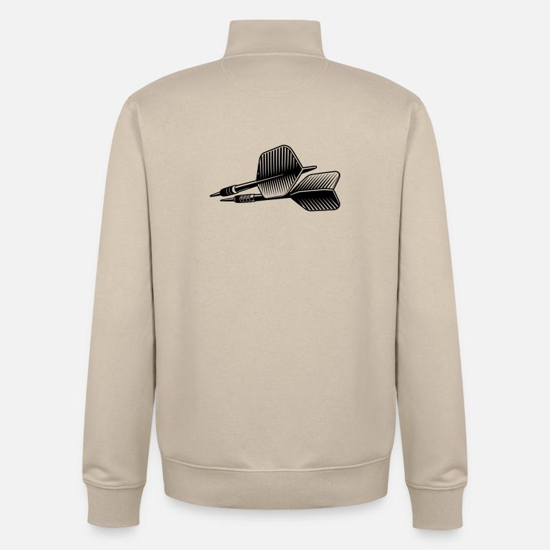 Darts - Unisex Organic Zip Sweatshirt von Stanley/Stella - Cremebeige