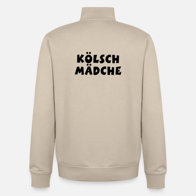 Kölsch Mädche - Ein Mädchen aus Köln - Unisex Organic Zip Sweatshirt von Stanley/Stella - Cremebeige