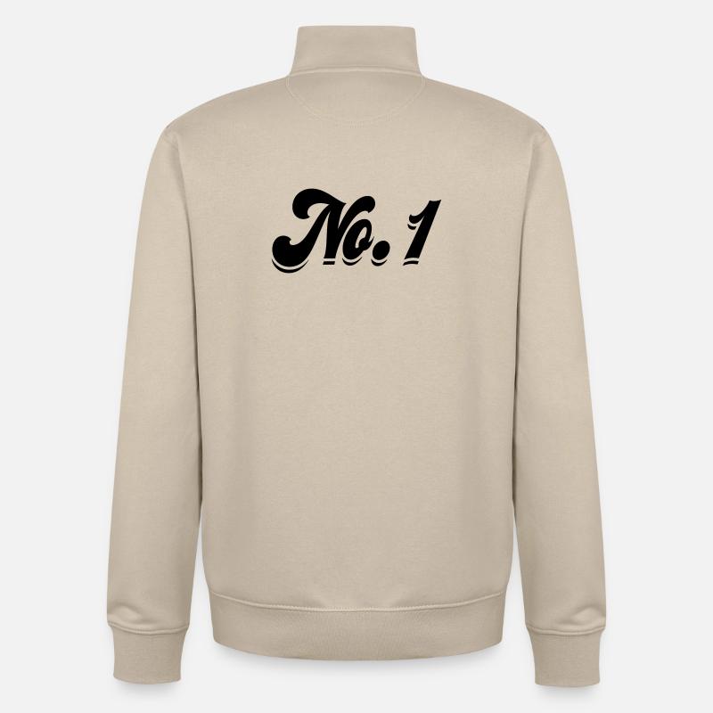 6061912 122176244 No 1 - Sweat zippé unisexe en coton bio Stanley/Stella - beige crème
