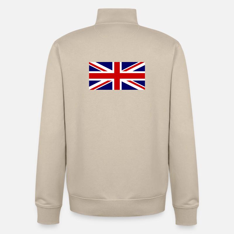 Drapeau de l’Union Jack – Style Pop Art - Sweat zippé unisexe en coton bio Stanley/Stella - beige crème